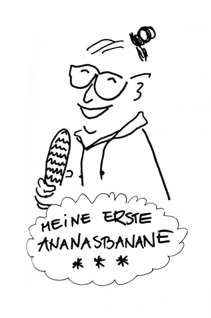 Ananasbanane, Titanic, Satire, Cartoon, Selbstportrait, SelbstiIronie
